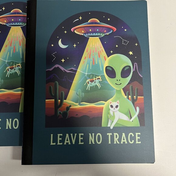 Greenroom Composition Notebook Wide Ruled Alien Leave No Trace (Pack of 3) - Picture 2 of 6